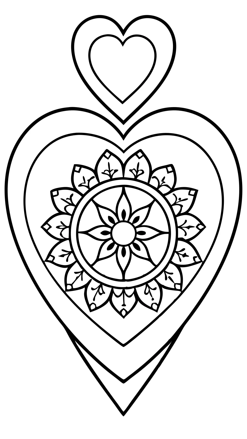 hearts printable coloring pages